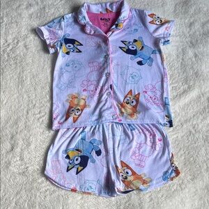 Bluey Kids Pajama Set - Purple and Blue